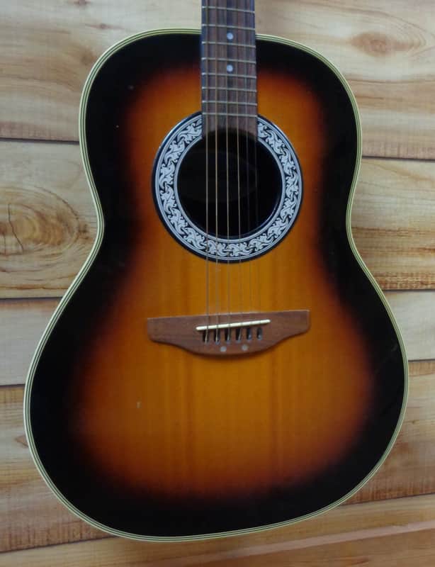 Used 1980s Celebrity by Ovation CC11 Acoustic Guitar Spruce Top Sunburst w/Case image 1