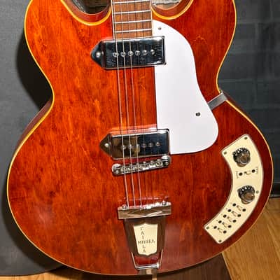 RARE! Epiphone Caiola 1966 ALL Original-1 5/8” Nut-Slim Taper Neck-Faded Cherry image 2