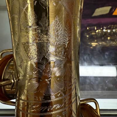 Conn Gold Plated New Wonder II Chu 213xxx Alto Saxophone RARE PORTRAIT ENGRAVING image 4