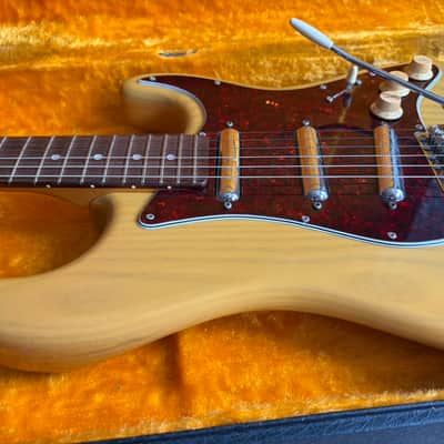 1980s Chandler San Francisco Joe Perry Stratocaster Natural Lipstick Pickups Hard Case image 3
