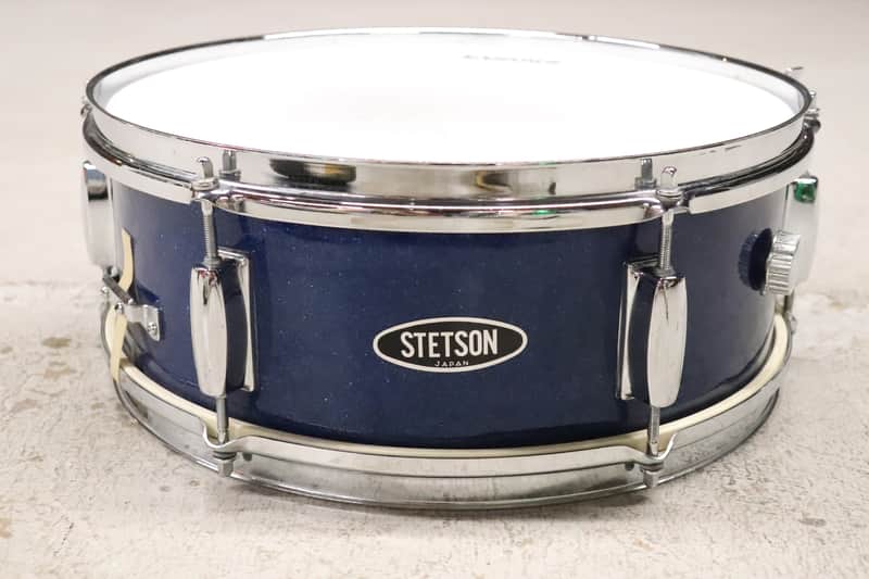 Stetson 5.5x14" Snare Drum Blue Sparkle Vintage 1960's MIJ image 1