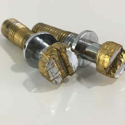 2 Gibson USA Les Paul LP SG Relic Guitar Gold Bridge Posts + StopBar Tail Piece image 10