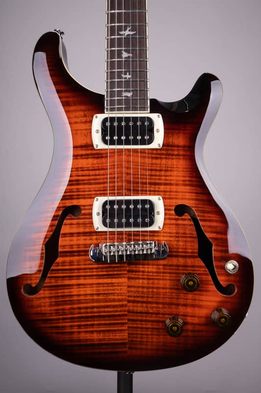 PRS SE Hollowbody I Piezo Electric Guitar Orange Tiger Smokeburst image 1