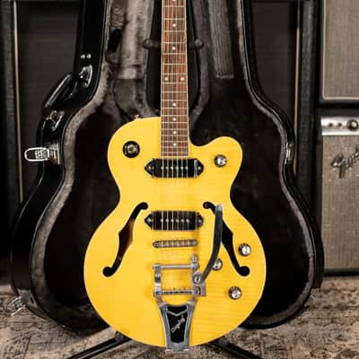 Epiphone Wildkat Semi-Hollow Electric Guitar - Antique Natural with Hardshell Case - Used image 15