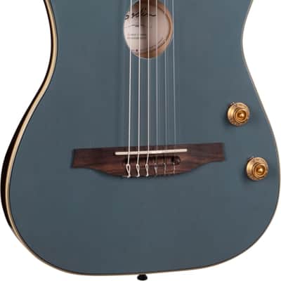 Godin G-Tour Nylon Thinline Acoustic-Electric Classical Guitar, Solid Cedar Top, Arctik Blue image 2