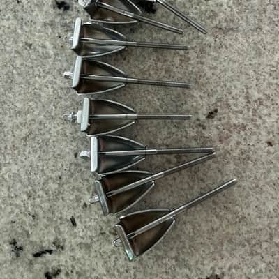 Ludwig Tension Rods & Claws For Bass Drum LOT OF 8 2000s - Nickel image 1