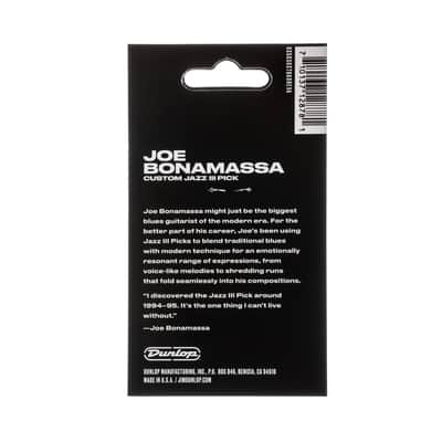 Dunlop Guitar Picks Joe Bonamassa Custom Jazz III Variety Pack 6 Picks image 2