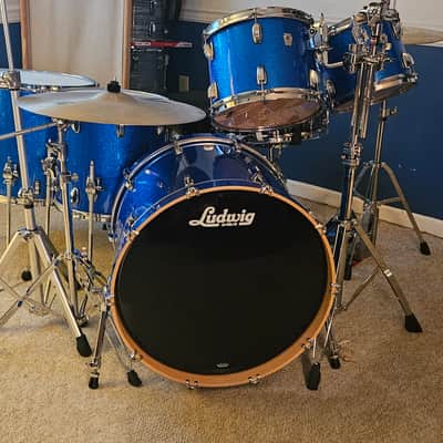 Ludwig Keystone X (Classic Oak) - Blue Sparkle image 3