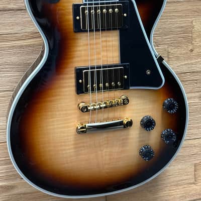Epiphone "Inspired by Gibson Custom" Les Paul Custom Guitar- Sedona Burst - Flame Top w/Hard Case- New! image 21