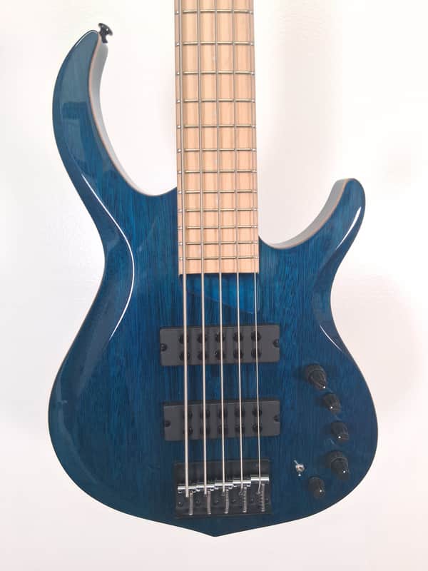 Sire 2nd Generation Marcus Miller M2 TBL 5-String with Maple Fretboard 2019 - Transparent Blue image 1