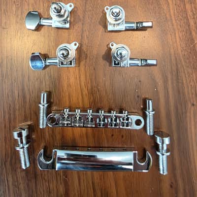 Generic Full Tune o Matic Kit w/HambuckersElectric Guitar Gibson LP/SG Style 2025 - Chrome image 5
