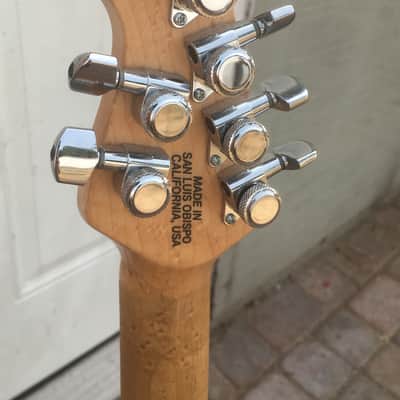 Ernie Ball Music Man Albert Lee SSS- Birdseye Maple- Pearl Orange-Hardcase image 12