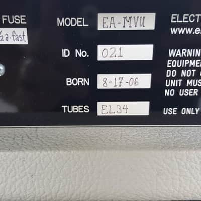 Electric Amp USA Master Volume Unit Black Amp 2006 white tolex with road case image 3