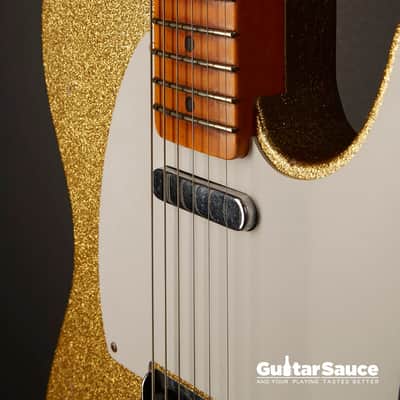 Fender Custom Shop ’52 Telecaster Journeyman Aged Gold Sparkle 2023 Used (Cod.1339UG) image 9