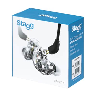 Stagg SPM 235 High-resolution, sound-isolating in-ear monitor (clear) image 1