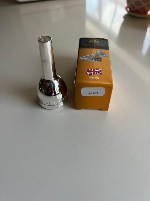 Mercer and Barker MB4ET Euphonium Mouthpiece Silver Plated image 1