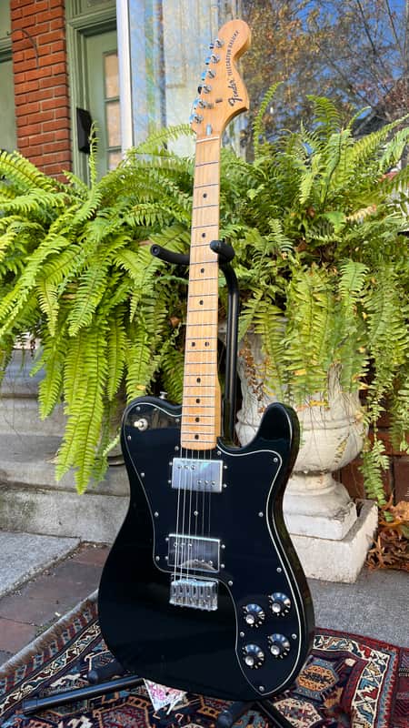 Vintage 1973 Fender Telecaster Deluxe w/Seth Lover(Early Gibson PAF Designer) CuNiFe Wide Range Humbuckers, Black/Ebony Finish~Fresh Pro Setup~w OHSC~NEW REDUCED PRICE! image 1