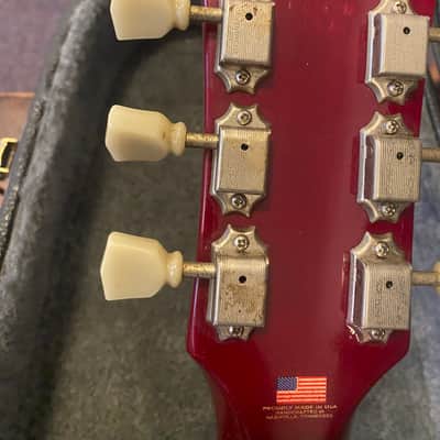 Gibson The Hawk 1996 - Red - VINTAGE - ALL ORIGINAL - Hardshell Case - Headstock/Neck Repair image 7
