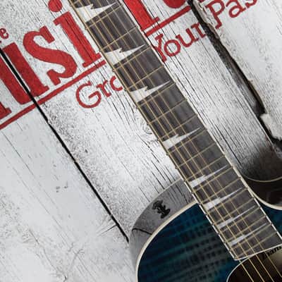 Ibanez Altstar ALT50FA Acoustic Electric Guitar Flame Maple Art Blue Doom Burst image 11