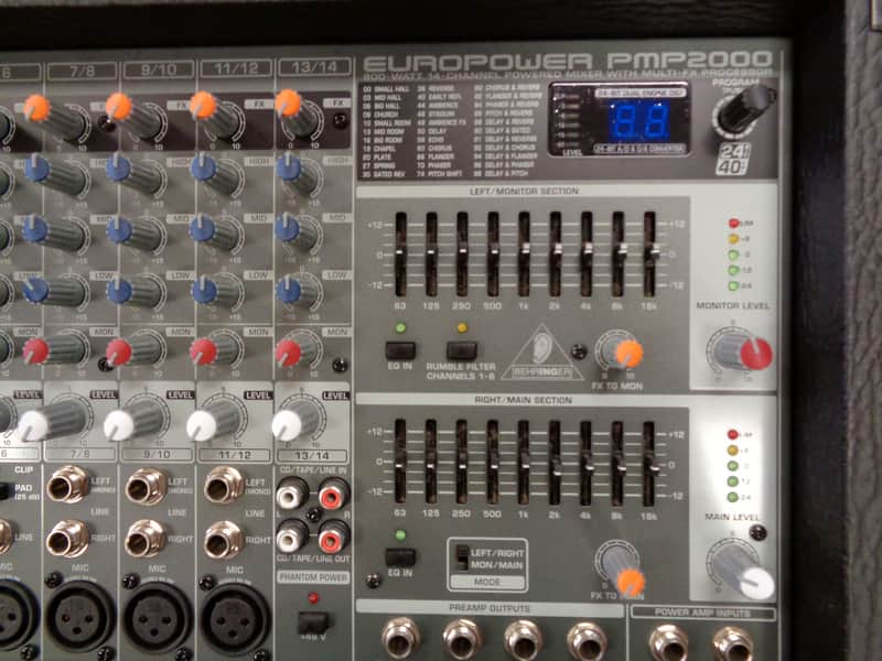 Behringer Europower PMP2000 Powered Mixer PA | Reverb