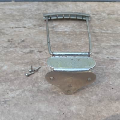 Vintage Late 1950's Silvertone Archtop Guitar Tailpiece w/ Mounting Screws! Rare, Original Part! image 3