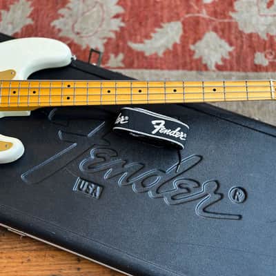 2008 Fender American Vintage '57 Precision Bass - White Gold image 13