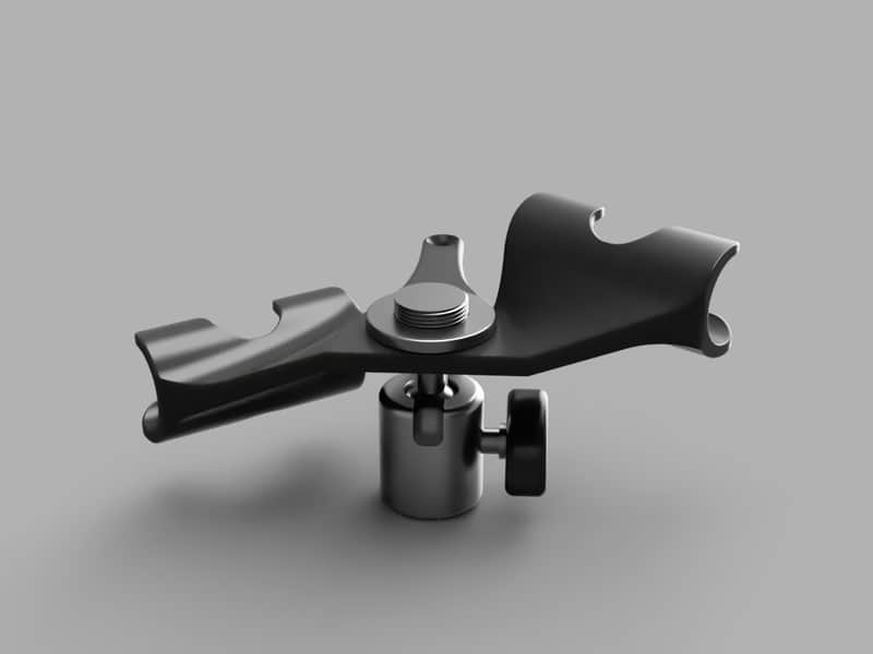 ORTF-19mm Stereo Microphone Mount - Stereo Bar - JMAcoustic Mic Clip image 1