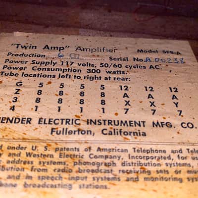 Fender High Power Twin Amp 1957 image 5