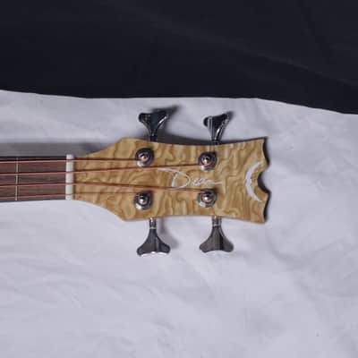 DEAN Exotica Quilt Ash acoustic electric 4-string BASS guitar w/ Gig Bag NEW EQABA image 5