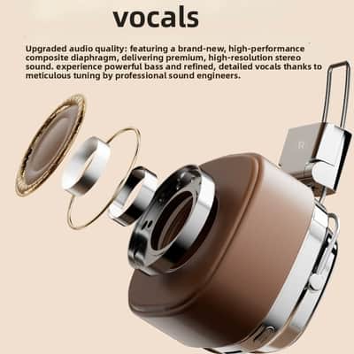 Retro Wireless Headphones – Active Noise Cancelling, Hi-Fi Bass, Bluetooth 5.3 image 11