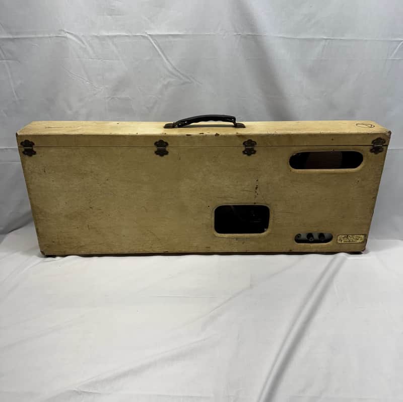 Vintage 1960s Montgomery Ward Airline Model 7214 In-Case Guitar Amplifier Metal/Wood Sticker Fully Restored image 1