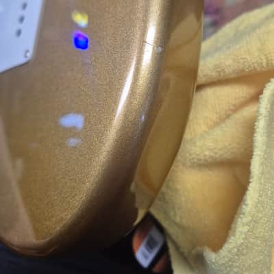 Squier Affinity stratocaster 20th anniversary 2002 - Gold sparkle image 12