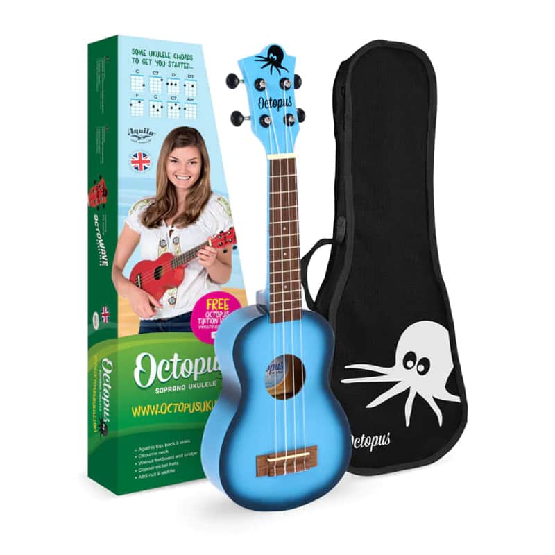 Octopus Academy Soprano Ukulele - with Free Wooden Stand Worth £14.99 image 1