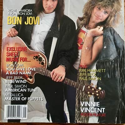 Guitar for The Practicing Musician  May 1987 Bon Jovi & Richie Sambora on the cover image 2