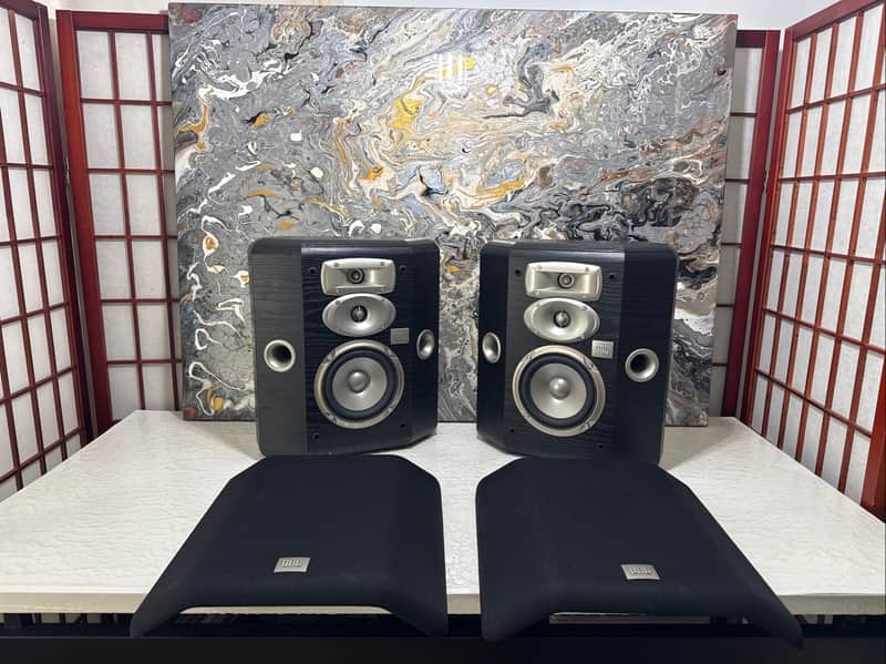 JBL L810 Studio L Series Black Bookshelf speakers Rare Home theater Left Right image 1
