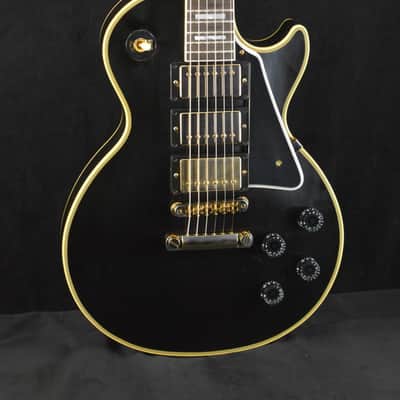 Gibson Custom Shop Les Paul Custom Chambered Body Slim Neck 3 Pickup Ebony VOS GH image 1