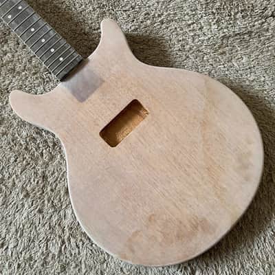 Mahogany Wood Double Cutaway Guitar Body with Neck, Rosewood Fingerboard image 4