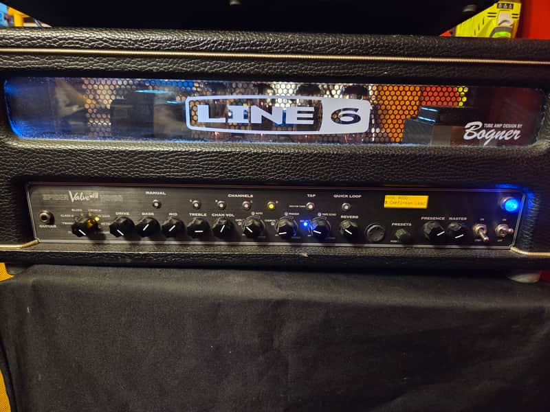 Line 6 Spider Valve MKII HD100 100-Watt Digital Modeling Guitar Amp Head 2007 - 2009 - Black w/FBV Shortboard image 1