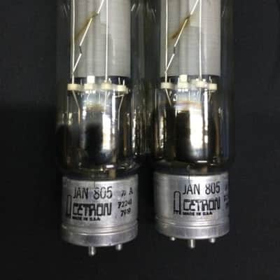 GREAT PAIR CETRON 805 VT 143 Amplifier Vintage VACUUM TUBES Tested ! V.8972 image 1