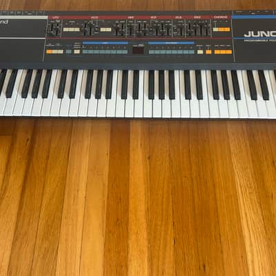 Roland Juno-106 61-Key Programmable Polyphonic Synthesizer 1984 - 1985 - Black image 4