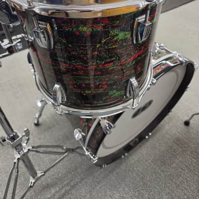 Ludwig Classic Maple 3-piece Shell Pack 12/16/22 2010 - Psychedelic Red Glass image 12