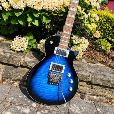 ESP LTD AS-1 FR Alex Skolnick Signature Black Aqua Sunburst Eclipse Upgrades Lollar image 9