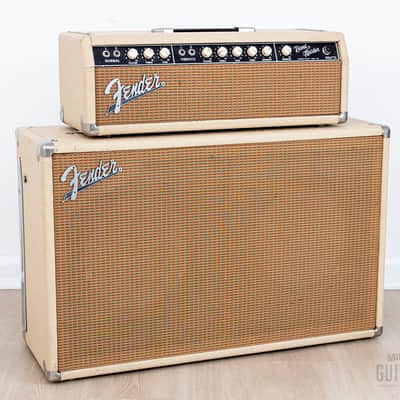 1963 Fender Bandmaster Vintage Pre-CBS Tube Amp Blonde w/ 2x12 Cab, Oxford 12L6 image 1