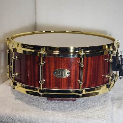 JT Custom Drums 14x5.5" Solid Padauk Stave Snare 2022 Natural image 4