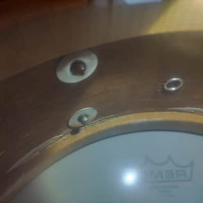 Slingerland No. 152 Student Model Radio King 5.5x14" 8-Lug Snare Drum with 3 pt Strainer mid 50's - Blue/Silver Duco Lacquer image 10