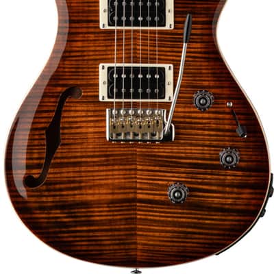 PRS SE Custom 24 Semi-Hollow Piezo 2025 - Present - Orange Tiger Smokeburst image 1