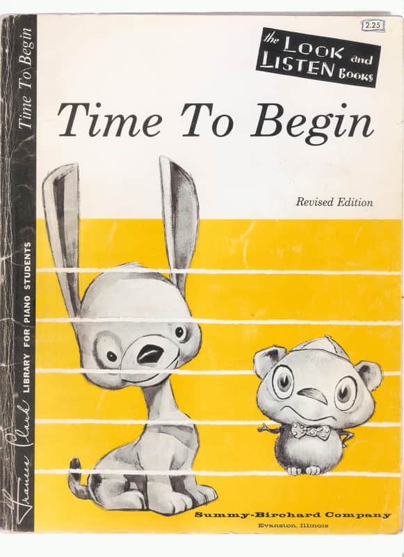 Time To Begin Library for Piano Students Revised Edition, The Look and Listen Book, 1960 Frances Clark Music Sheets Book image 1