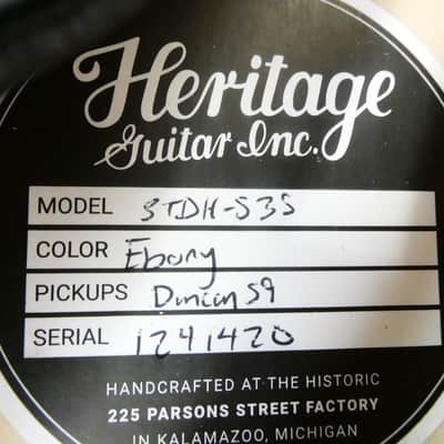 Heritage STD H-535 Ebony Duncan 59s #1241420 w/OHSC USED image 19