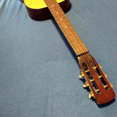 Musima (höchstwahrscheinlich) Wandergitarre 7/8 mensur ≈ 1967–1975 - helle & dunkle Hölzer image 8