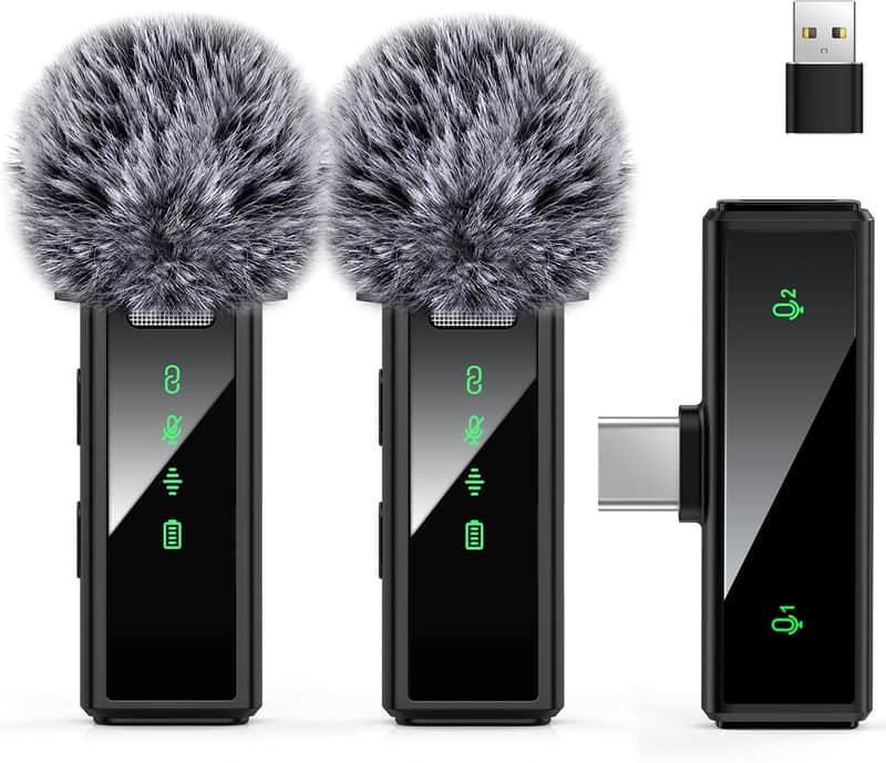USB C Wireless Lavalier Microphone for Android, Mini Microphone for Video Recording, Vlog, YouTube, TikTok image 1
